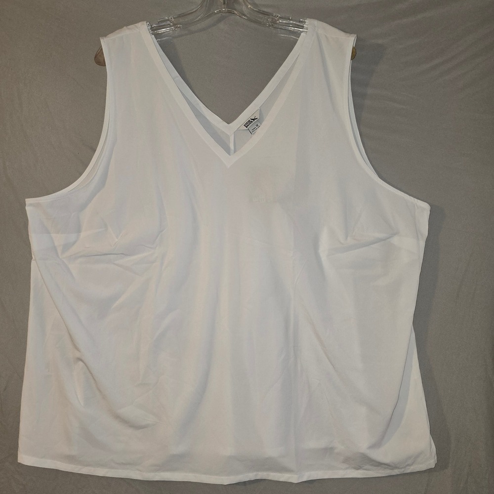 Eddie Bauer Departure Tank Top 3X Women Snow White V-Neck Stretch Travel 4221